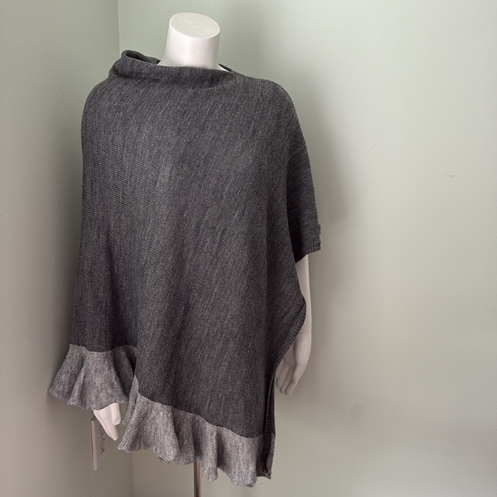 Nardi & Tagliaferri Wool Alpaca Ruffle Poncho